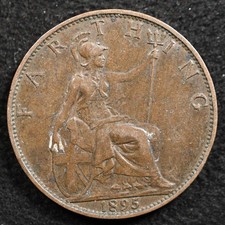 Great Britain 1 Farthing 1895, Coin, Inv#D482