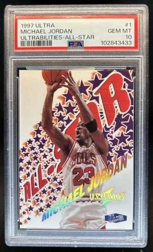 1997-98 Fleer Ultra Michael Jordan Ultrabilities All Star #1 AS Bulls PSA 10