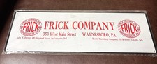 Frick Company Machinery & Tractors Marquee Ne...