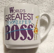 World's Greatest Boss (Zookeeper) Novelty  Ceramic Coffee Mug Cup