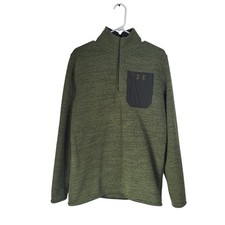 Under Armour UA Men's M Coldgear Specialist Henley 2.0 Green Pullover Gorpcore