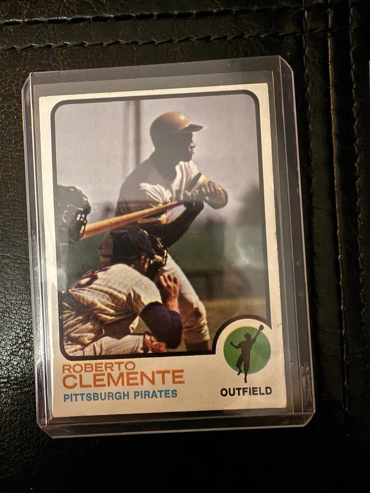 Tarjetas originales Topps 1973 Roberto Clemente y Willie Mays sin clasificar ¡Imprescindibles! Foto 3 de 4