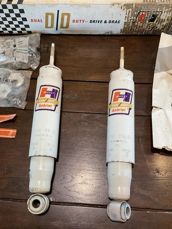 Nuevo de Lote Antiguo 1953-1962? Amortiguadores de arrastre de doble servicio Chevrolet Corvette Hurst/Gabriel #600-9960 Foto 2 de 4