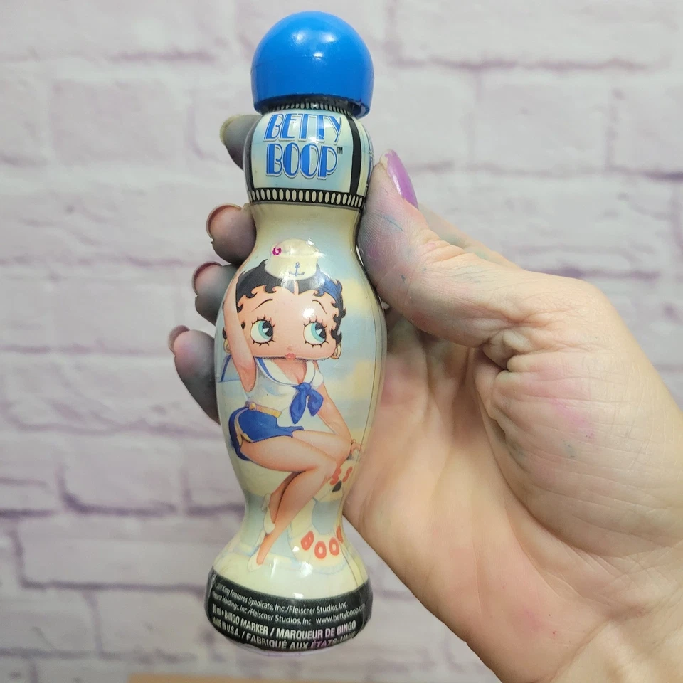 Lote de 6 marcadores de tinta de colores mixtos Betty Boop 2010 Bingo Pals de colección Bingo Daubers USADOS Foto 3 de 4