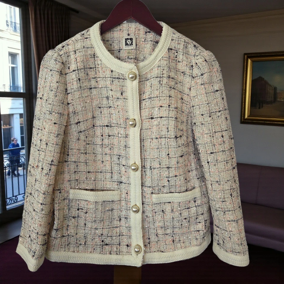 Женский блейзер Anne Klein на пяти пуговицах цвет белый размер 2 - Изображение 4 из 4