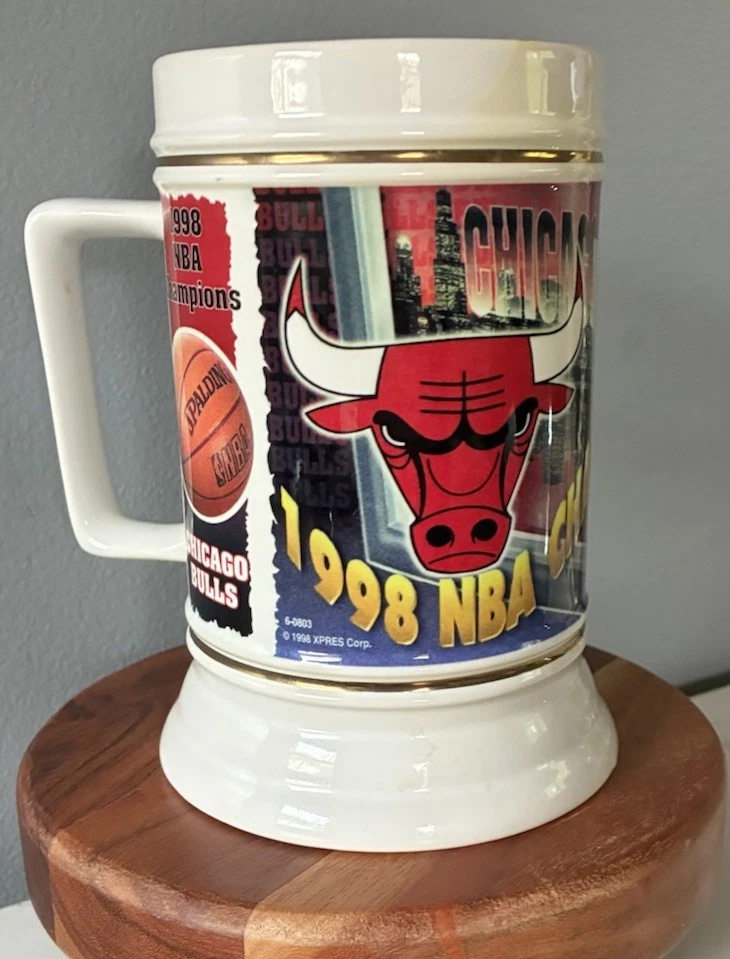 Vintage 1998 Chicago Bulls NBA Champions Mug Michael Jordan Last Dance Era - Image 2 of 4