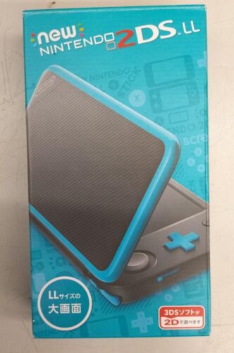 Nintendo New 2DS LL Black turquoise Japanese Ver. Console Used without pen - 第 1/24 張圖片