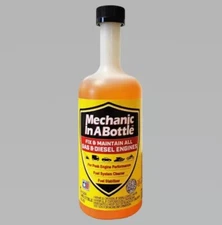 Mechanic in a Bottle 16 Oz Fuel Additive Gas and Diesel Fix Maintain Protect All