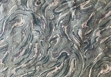 2 Yards 100 Cotton Fabric. Blue Marbled Pattern.