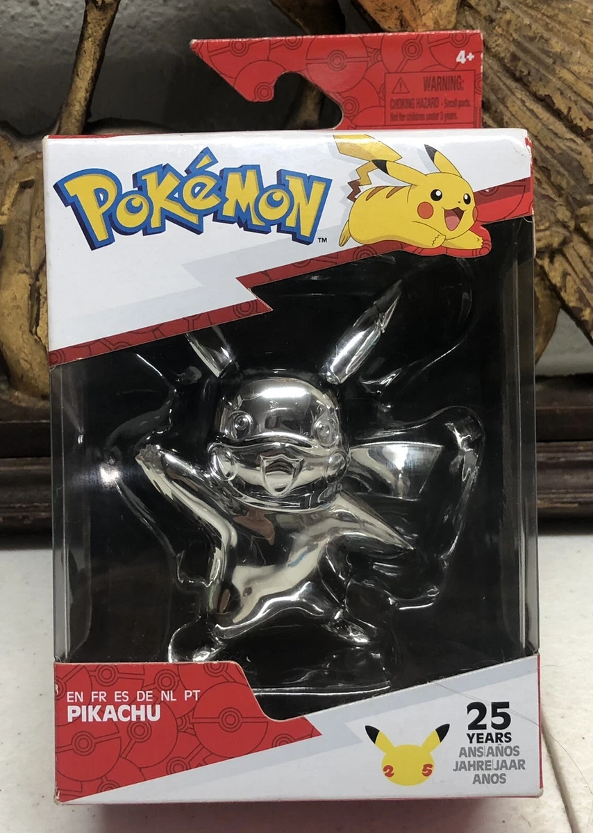 Pokemon Pikachu 3 Silver Figures 