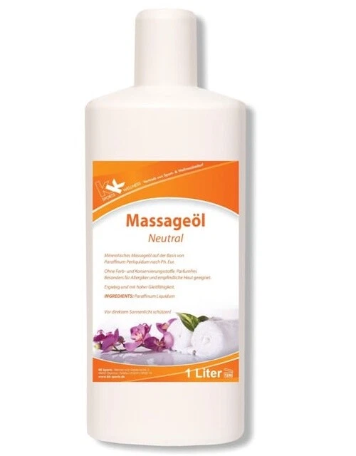 KK HYGIENE KK Massageöl Neutral 1 Liter Öl Massage Entspannung Creme Lotion Physiotherapie