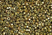(500) Nyloc Grade 8/C Hex Locking Nuts 1/4-20 Yellow Zinc Plated Nylock
