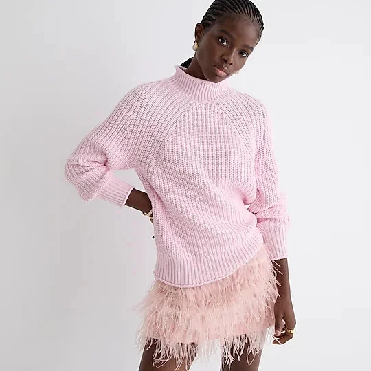 J.CREW Womenu0026#039;s Pink Relaxed rollneck sweater XSmall BE159 ($98) | eBay