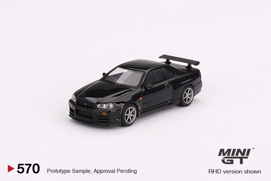 Mini GT 1:64 Nissan Skyline GT-R (R34) V-Spec Black Pearl Mini GT 1:64 Nissan Skyline GT-R (R34) V-Spec Black Pearl