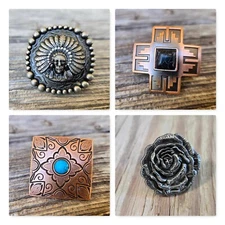 SLIDE Scarf Wild Rag Scarves Western Cowboy Cowgirl Buckaroo Concho