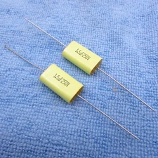 Qty 2  1.5uF 250V Metalized Polyester Film Speaker Crossover Capacitor MEF
