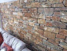 Wall Cladding, Natural Quartz Golden Brown Cladding: 600x200mm - Per m2: Inc Del