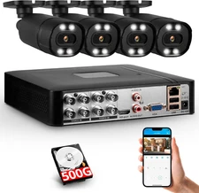 KERUI H.265+ 8CH Surveillance DVR 5MP HD CCTV Dome Security Camera System APP US