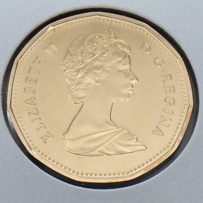 1989 Canada 1 One Dollar Loonie Canadian Brilliant Uncirculated