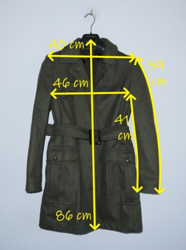 MAX MARA WEEKEND Damen Trenchcoat Jacke mit Wollgürtel Größe US2 UK4 - Bild 13 von 13
