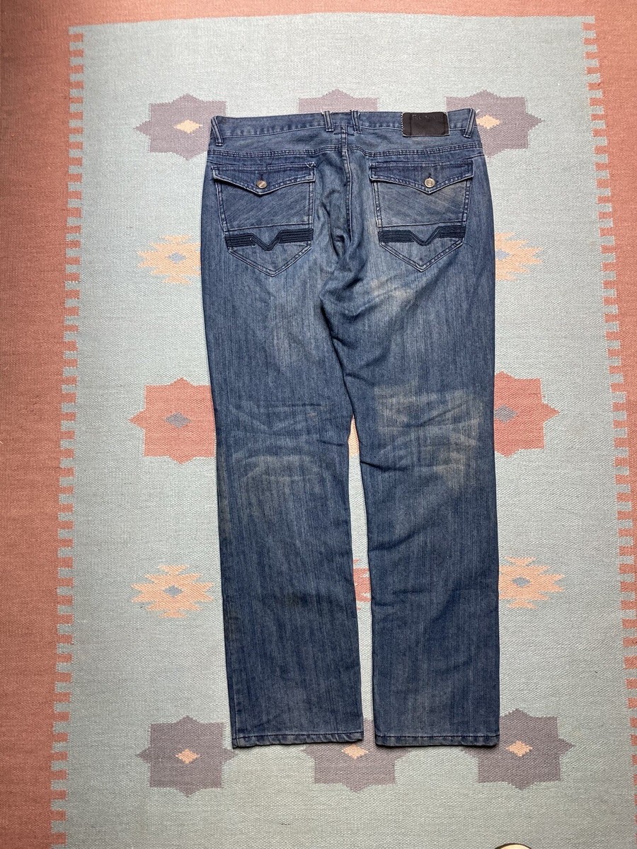 Vintage y2k baggy jeans embroidered skater cyber grunge wide leg