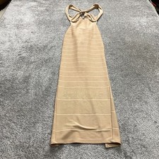 Asos Maxi Dress Womens 0 Brown Long Sleeveless Soft Stretch Ladies Polyester