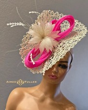 Kentucky Derby Fascinator Bridal Hat Cream Off White Royal Ascot Hat Del Mar Hat