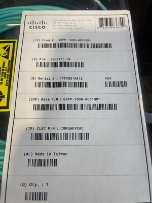 Original Cisco QSFP-100G-A0C10M= - versiegelt, nie benutzt - 10m 100G aktiv optisch 