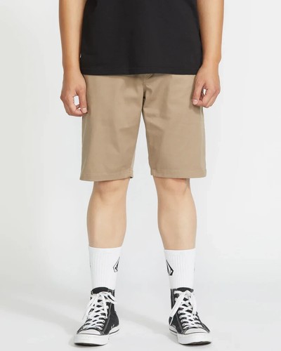 Volcom Frickin Modern Stretch Shorts - Khaki 38 inch Waist NWT $55 - Picture 3 of 7
