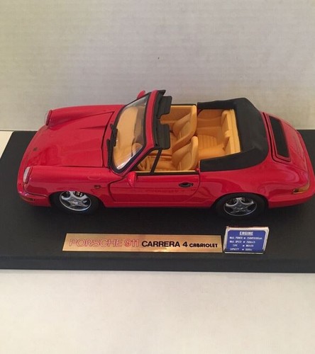 1/18 Anson Porsche 911 Carrera 4 Cabrolet Guards Red  1:18 Large 30309-W  NEW - Picture 2 of 13