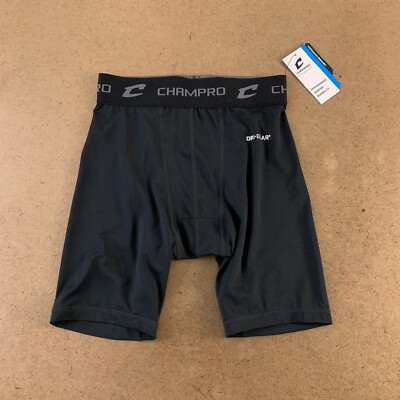 Champro Men's Size Small Black Dri-Gear Lightning Compression Shorts NWT