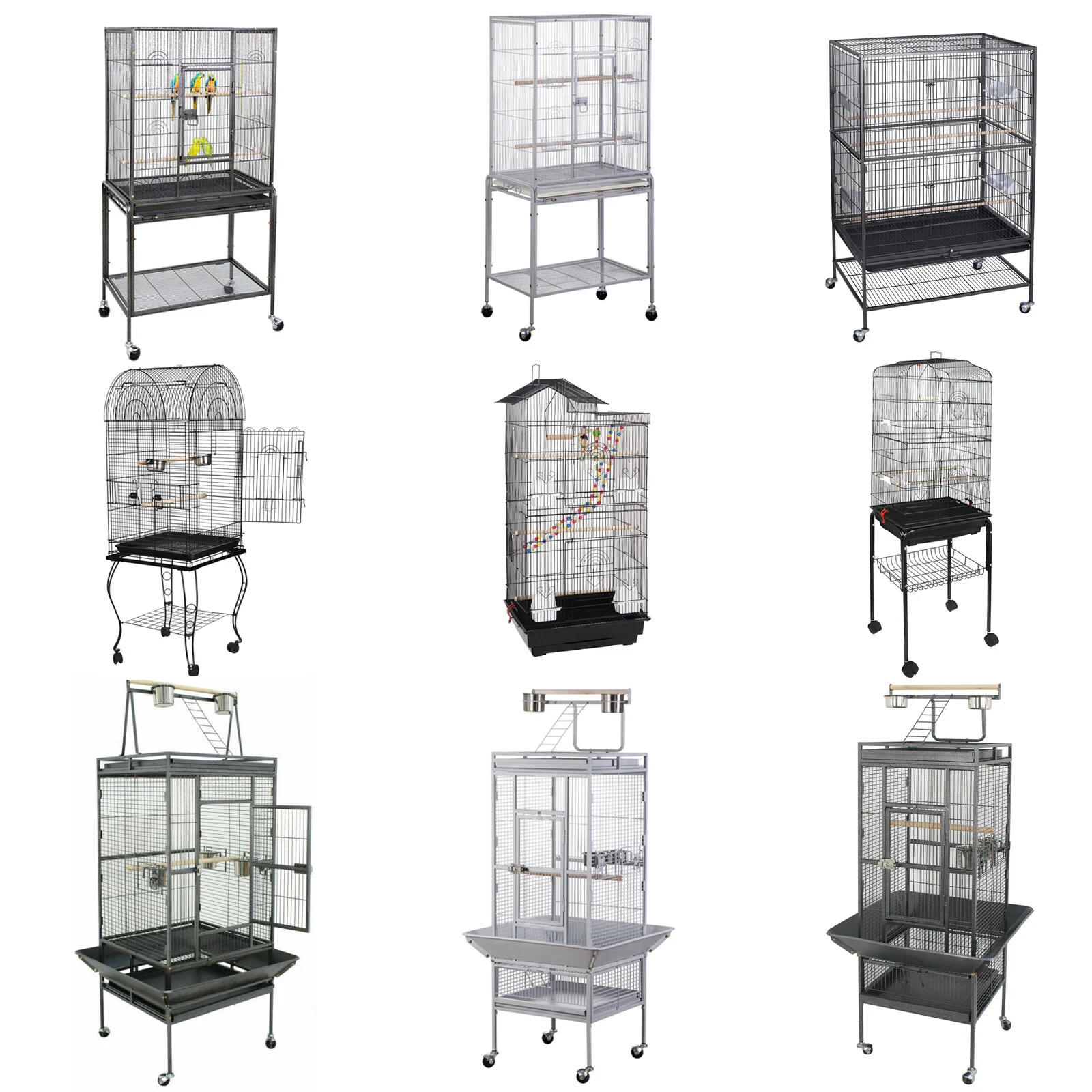Multiple Sizes Durable Steel Bird Cage Best Place for Birds Large Parrot Cage
Opens in a new window