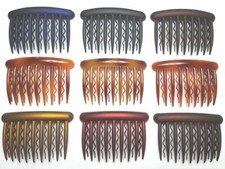 Women's Hair Side Pin Comb Wavy Teeth Strong Secure Grip Hold New Made in France