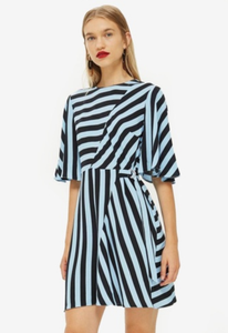 topshop diagonal stripe midi dress