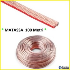 Cavo Elettrico Bipolare 4mm Piattina Elettrica Matassa 100mt 2 x 4 mm Led Hifi