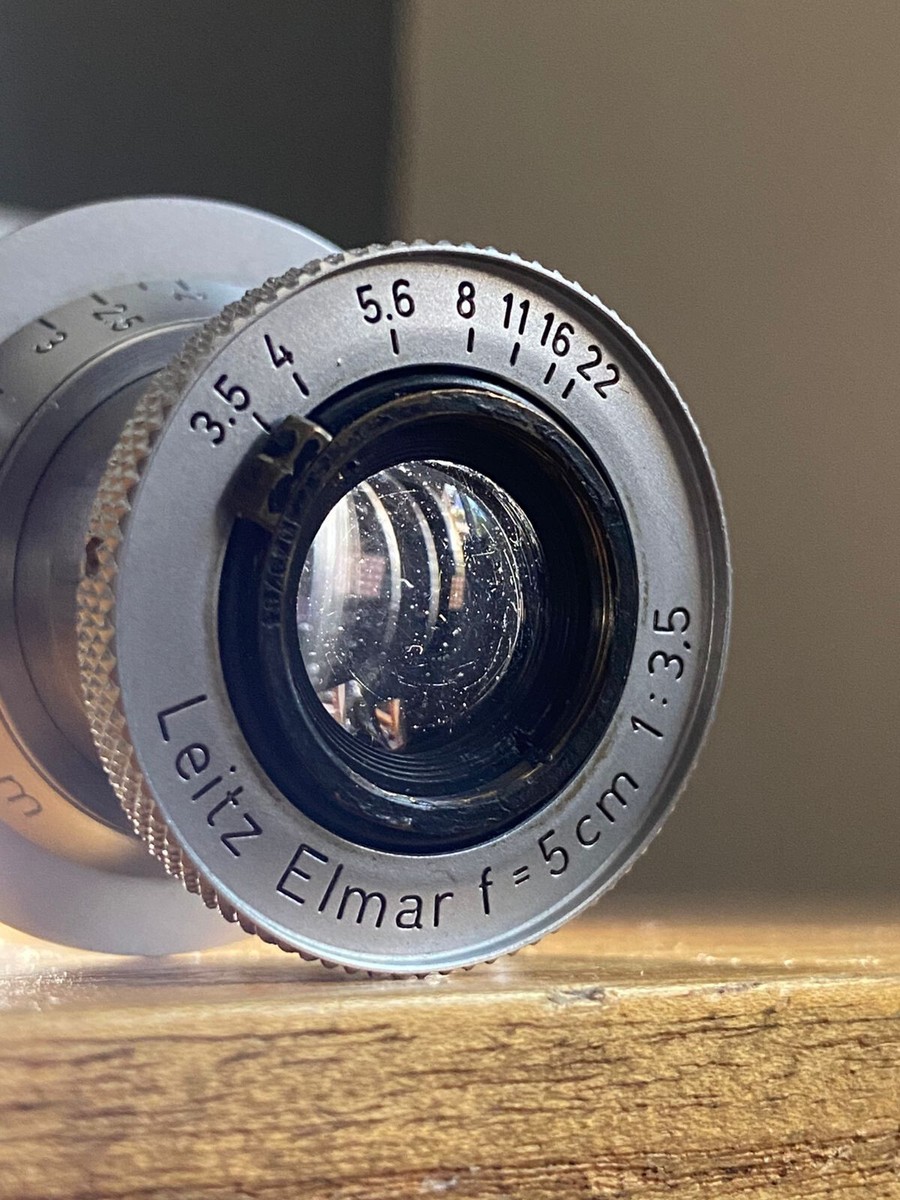 Leica Leitz ELMAR 50mm f3.5 50/3.5 Yr.1952 RED SCALE LTM