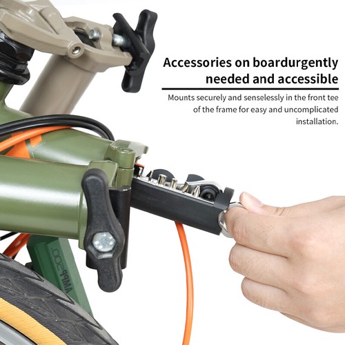 Verdeckte Werkzeugtasche für Brompton für Schraubenschlüssel und Werkzeuge - Bild 11 von 15