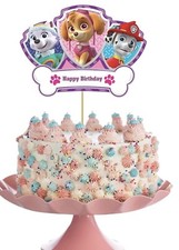 Paw Patrol Theme Cake Topper CakeToppers For Kid Girls Cake Decoration Supplies