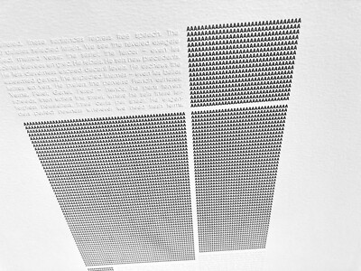 David Kasprzak 18x24'' Signed Letterpress #2 Typeface Minimal Modern Art Mondrian