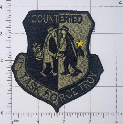 USN Counteried Task Force Troy Patch Hook & Iron-On Repro New A567