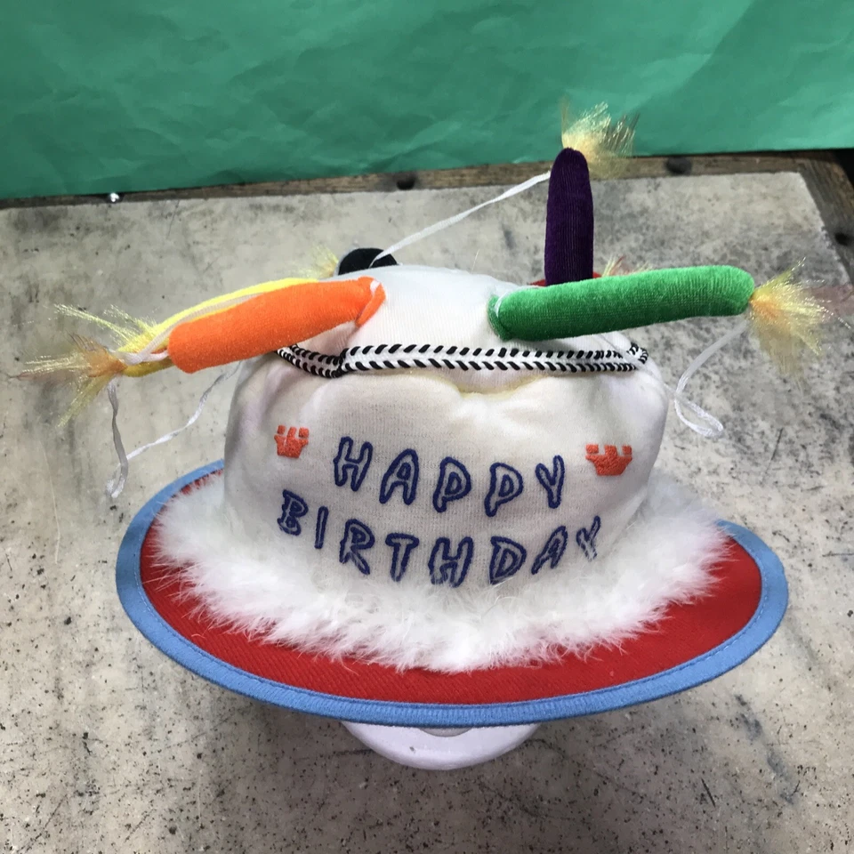 De colección Feliz Cumpleaños Pastel Sombrero Unisex Adulto Talla Vestido Elegante Fiesta Sombrero ¡Envío Rápido! Foto 2 de 4