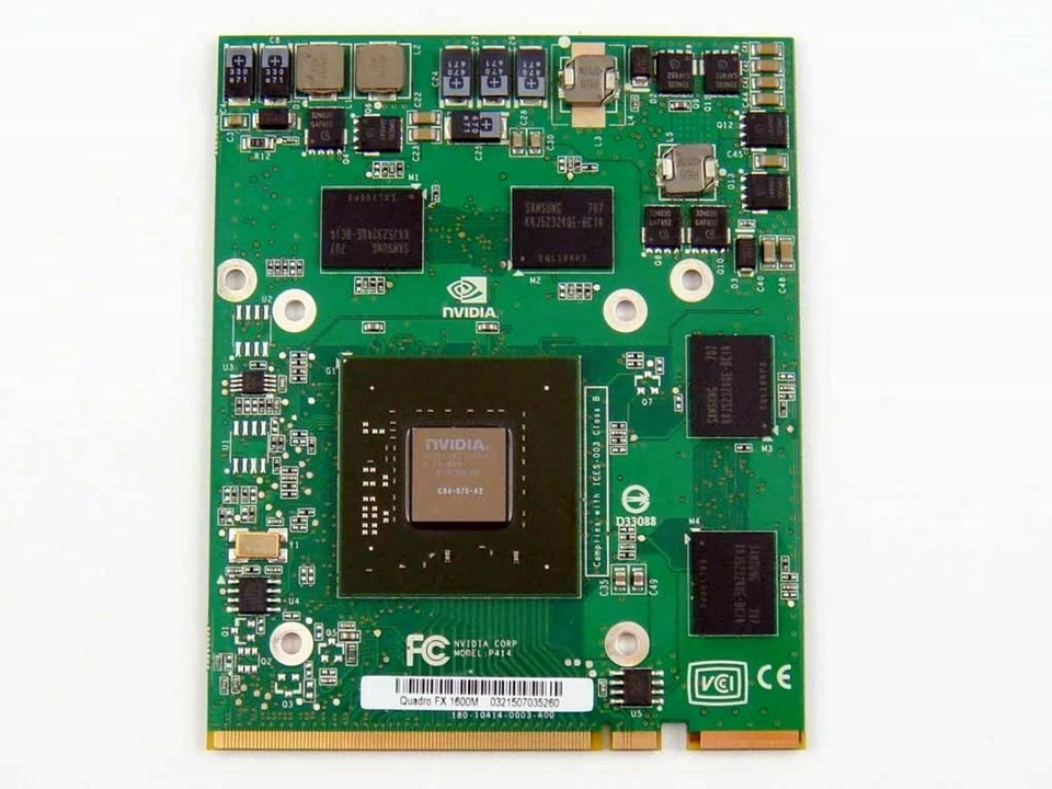 nVidia Quadro FX1600M G84-975-A2 DDR3 256MB MXM III HE 2.0 VGA Video Module Card - Image 3 of 4