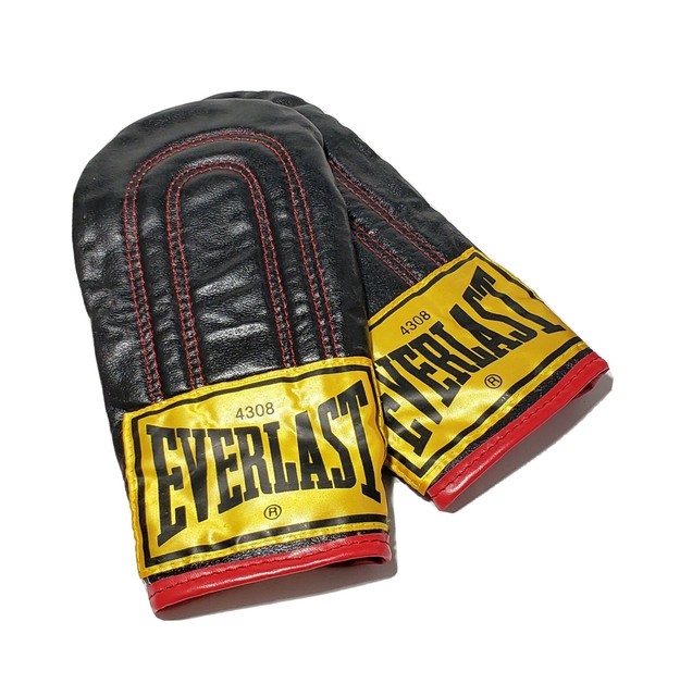 Everlast Leather Boxing Bag Weighted Gloves 4308 Speed Bag Training Lightly Used | eBay