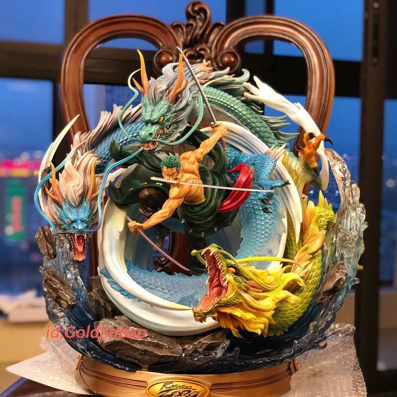 Original BP Studio Roronoa Zoro Statue Painted Dragon 51cmH One
