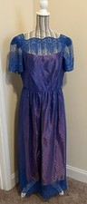 JC Penney's Vintage 1980s Royal Blue Prom Dress