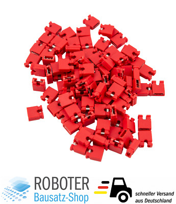 100 Jumper Kurzschlussbrücken 2.54mm rot