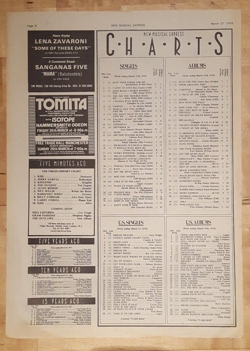 1976 Music Charts