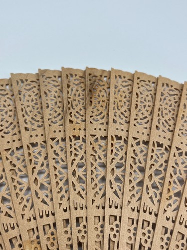 Japanese Folding Hand Fan Wood Japanese Sensu Scented From Japan USED1 - Picture 5 of 19