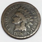 1876 Indian Head Penny Beautiful Coin Rare Date