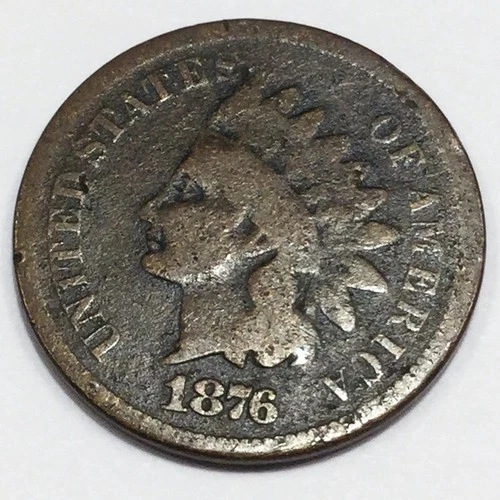 1876 Indian Head Penny Beautiful Coin Rare Date